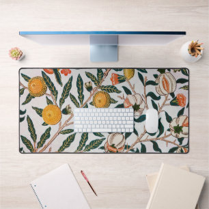 William Morris Vintage Fruit Pomegranate White Desk Mat