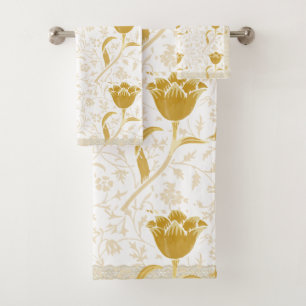 William Morris Vintage Gold Tulip Towel