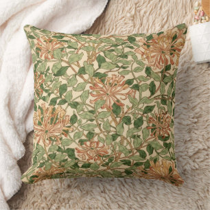 William Morris vintage Honeysuckle Floral pattern Cushion