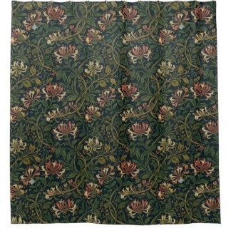 William Morris vintage Honeysuckle Floral pattern Shower Curtain