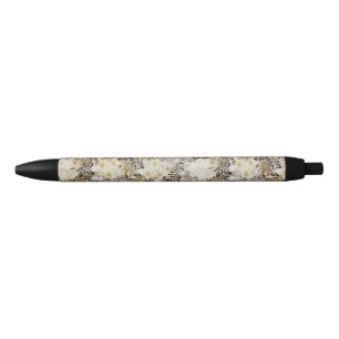 William Morris Vintage Hyacinth Floral Art Nouveau Black Ink Pen