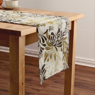 William Morris Vintage Hyacinth Floral Art Nouveau Short Table Runner