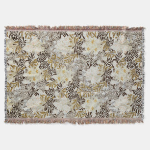 William Morris Vintage Hyacinth Floral Art Nouveau Throw Blanket