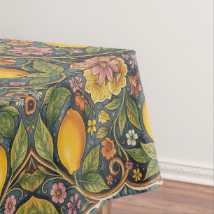 William Morris vintage lemon Fruit Floral pattern Tablecloth