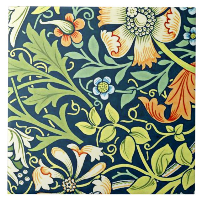 William Morris vintage pattern, Compton  Tile (Front)
