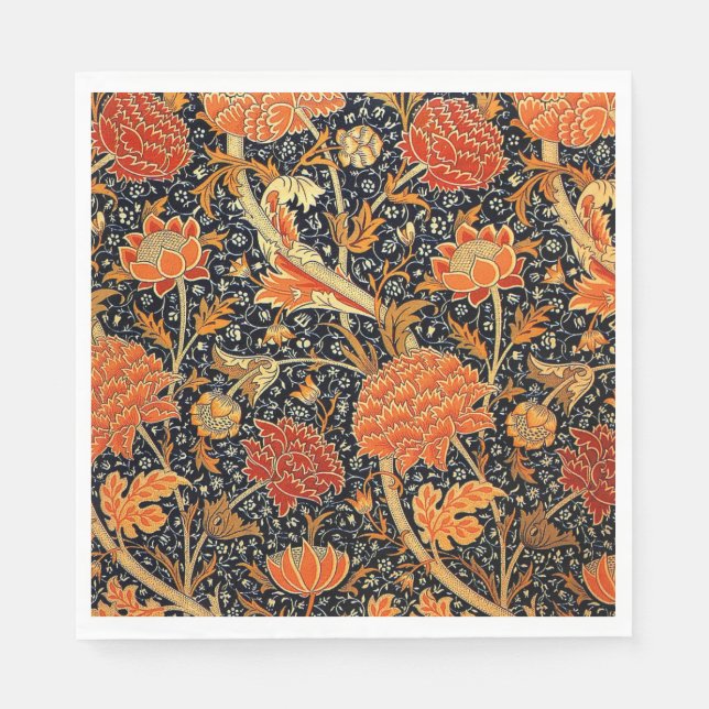 William Morris vintage pattern, Cray Napkin (Front)
