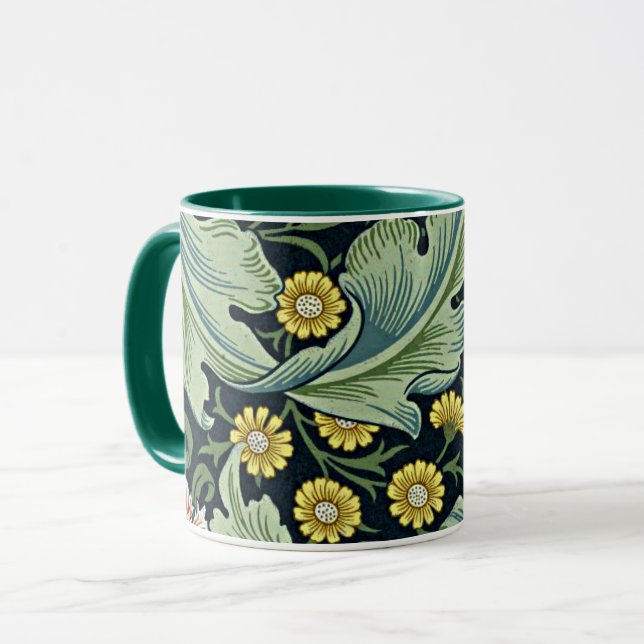William Morris vintage pattern, Leicester, Mug (Front Left)
