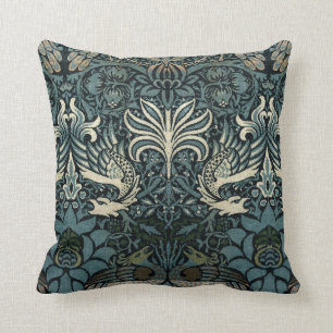 William Morris Vintage Peacock and Dragon Pattern Cushion