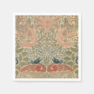 William Morris Vintage Peacock & Dragon Wallpaper Napkin