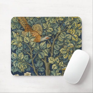 William Morris Vintage Pheasant Squirrel Flower Mouse Mat