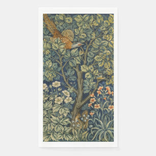 William Morris Vintage Pheasant Squirrel Flower Napkin