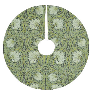 William Morris Vintage Pimpernel Floral Pattern Brushed Polyester Tree Skirt