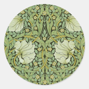 William Morris Vintage Pimpernel Floral Pattern Classic Round Sticker