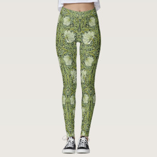 William Morris Vintage Pimpernel Floral Pattern Leggings