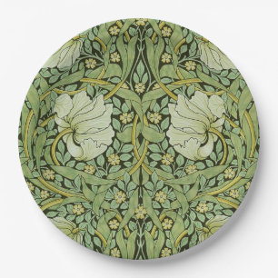 William Morris Vintage Pimpernel Floral Pattern Paper Plate