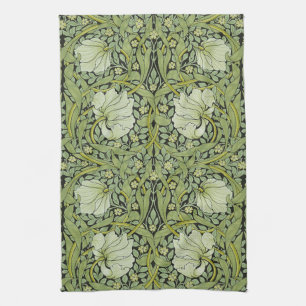 William Morris Vintage Pimpernel Floral Pattern Tea Towel