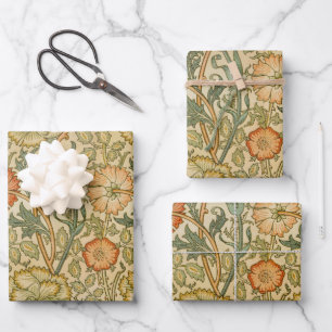 William Morris - Vintage Pink and Rose Wrapping Paper Sheet