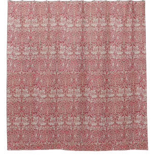 William Morris Vintage Pink Brother Rabbit Birds Shower Curtain