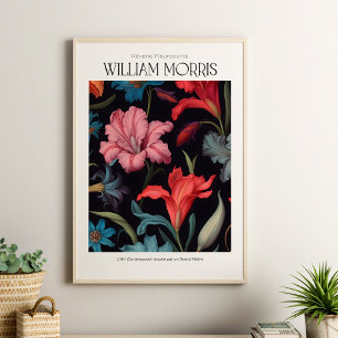 William Morris Vintage Pink Lilly Poster