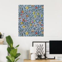 William Morris Vintage Pomegranate Fruit Pattern