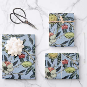 William Morris Vintage Pomegranate Fruit Pattern Wrapping Paper Sheet