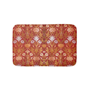 William Morris Vintage Rose & Lily Floral Pattern Bath Mat