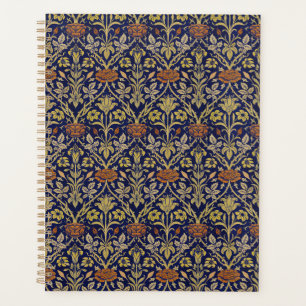 William Morris Vintage Rose & Lily Flower Pattern Planner