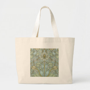 William Morris Vintage Spring thicket Floral Desig Large Tote Bag