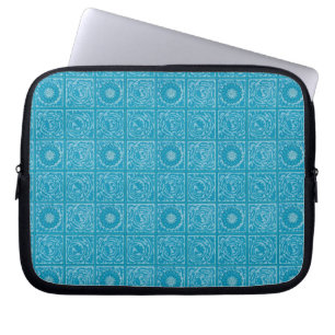 William Morris Vintage Square Blue Floral Pattern Laptop Sleeve