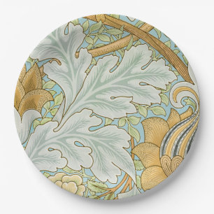 William Morris Vintage St James Acanthus Design Paper Plate