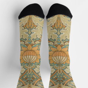 William Morris Vintage St James Acanthus Pattern Socks