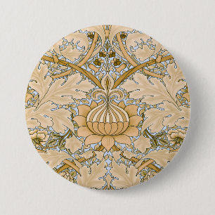 William Morris Vintage St James Acanthus Wallpaper 7.5 Cm Round Badge