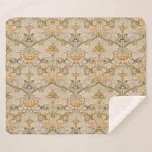 William Morris Vintage St James Acanthus Wallpaper Sherpa Blanket