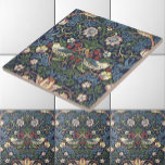 William Morris Vintage Strawberry Thief Pattern Tile<br><div class="desc">This is a digitally enhanced print derived from an antique 1883 block printed The Strawberry Thief pattern designed by William Morris. William Morris was a Victorian era poet, novelist, textile designer and an important figure of the British Arts and Crafts Movement. His designs had a mediaeval-inspired aesthetic and respect for...</div>