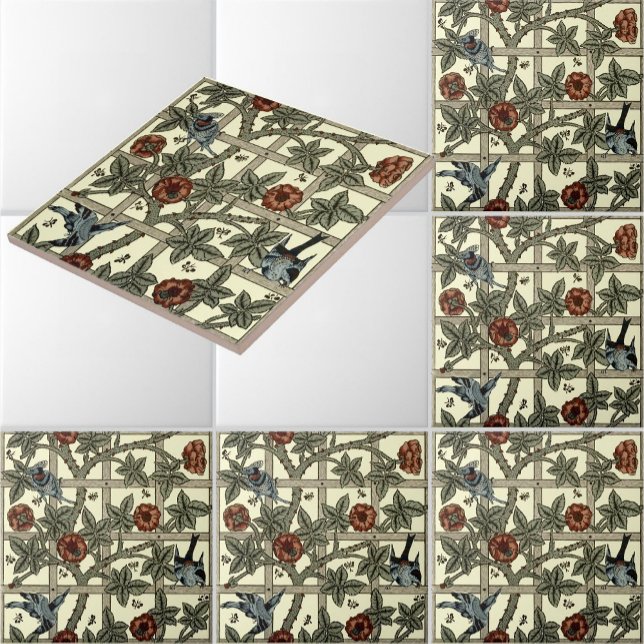 William Morris Vintage “Trellis” Pattern Tile (Creator Uploaded)
