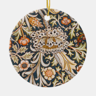 William Morris Vintage Trent Blue Floral Pattern Ceramic Tree Decoration