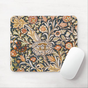 William Morris Vintage Trent Blue Floral Pattern Mouse Mat