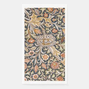 William Morris Vintage Trent Blue Floral Pattern Napkin