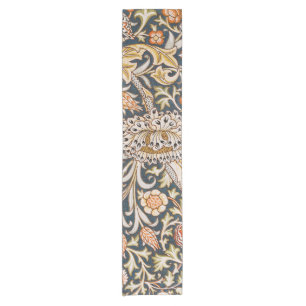 William Morris Vintage Trent Blue Floral Pattern Short Table Runner