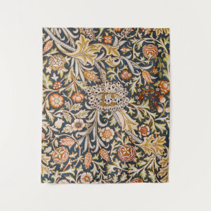 William Morris Vintage Trent Blue Floral Pattern Tapestry