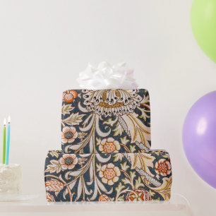 William Morris Vintage Trent Blue Floral Pattern Wrapping Paper