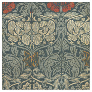 William Morris Vintage Tulip & Rose Floral Pattern Fabric