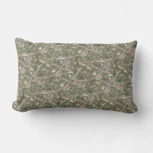 William Morris Vintage Windrush Flowers Foliage  Lumbar Cushion