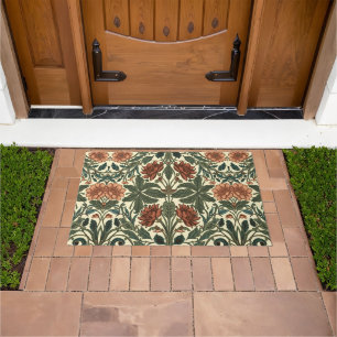 William Morris Vintage Woodland Floral Pattern Doormat