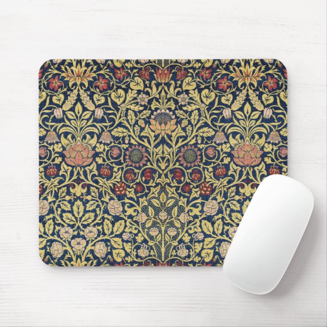 William Morris Violet and Columbine Art Mouse Mat (With Mouse)