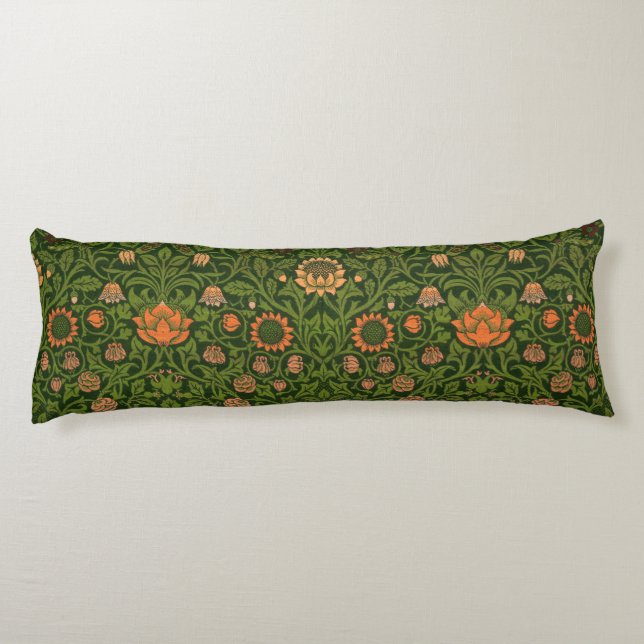 William Morris Violet and Columbine Art Rug Body Cushion (Back)
