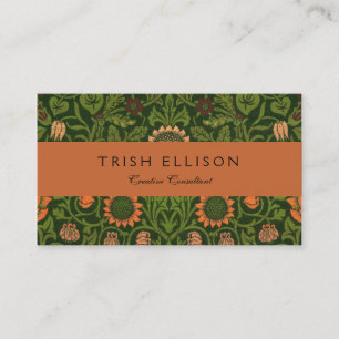 William Morris Violet and Columbine Art Rug Business Card