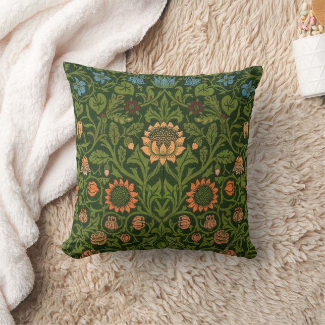 William Morris Violet and Columbine Art Rug Cushion (Blanket)