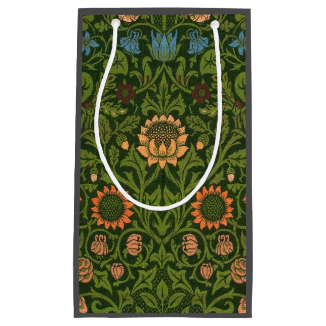 William Morris Violet and Columbine Art Rug Small Gift Bag (Front)
