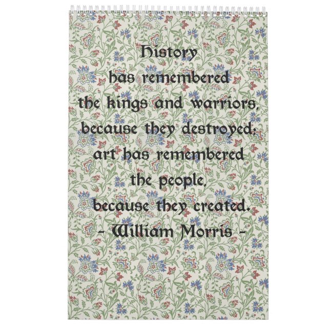 William Morris Wall Calendar (Back)
